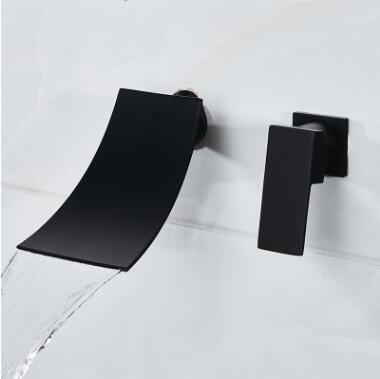 Antique Black Bronze Brass Wall Mounted Waterfall Bathroom Sink tap TB6015 Antique Black Bronze Brass Wall Mounted Waterfall Bathroom Sink tap TB6015