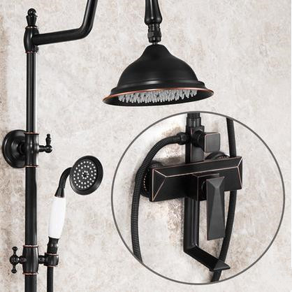 Antique Black Bronze Brass High Quality Square Control Bathroom Shower Set TBS1798 Antique Black Bronze Brass High Quality Square Control Bathroom Shower Set TBS1798