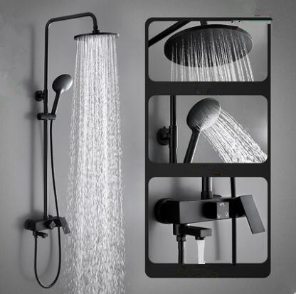 Antique Black Brass & ABS Round Head Bathroom Rainall Shower Tap TF0188B Antique Black Brass & ABS Round Head Bathroom Rainall Shower Tap TF0188B