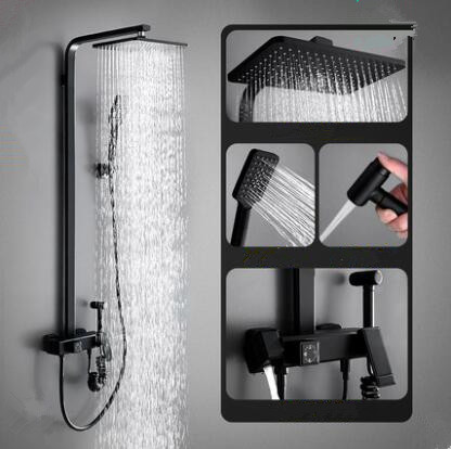 Antique Black Brass & ABS Bathroom Shower Tap With Bidet Tap TF0689B Antique Black Brass & ABS Bathroom Shower Tap With Bidet Tap TF0689B