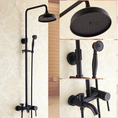 Antique Black Bronze Brass Bathroom Waterfall Shower Tap Set TFB558 Antique Black Bronze Brass Bathroom Waterfall Shower Tap Set TFB558