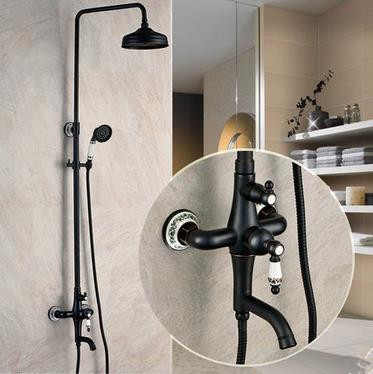 Design Antique Black Bronze Copper mixed shower TFB655 Design Antique Black Bronze Copper mixed shower TFB655