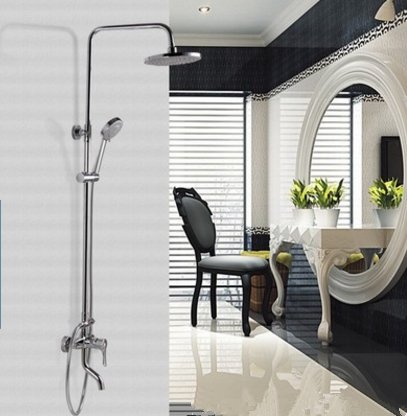 Chrome Finished 8 Inch Rainfall Shower Head Shower Bathroom Shower Sets TFC0420 Chrome Finished 8 Inch Rainfall Shower Head Shower Bathroom Shower Sets TFC0420
