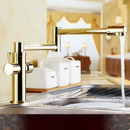 Antique Golden Printed Brass 360° Rotatable Foldable Kitchen Mixer Tap TG0318S Antique Golden Printed Brass 360° Rotatable Foldable Kitchen Mixer Tap TG0318S