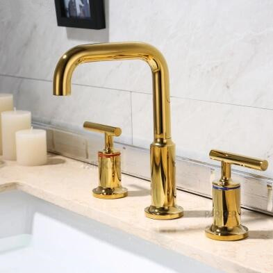 Antique Brass Golden Printed Three-pieces Bathroom Sink Taps Bathtub Taps TG0348 Antique Brass Golden Printed Three-pieces Bathroom Sink Taps Bathtub Taps TG0348