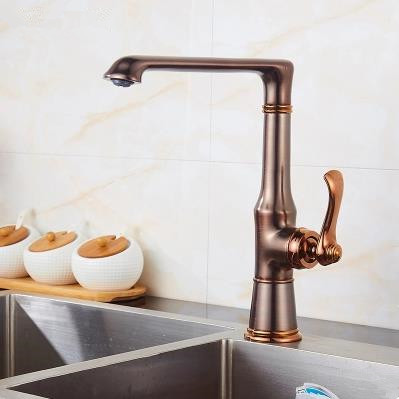 Antique ORB Finished Rose Golden Handle Stylish Mixer Kitchen Sink Tap TOR249 Antique ORB Finished Rose Golden Handle Stylish Mixer Kitchen Sink Tap TOR249
