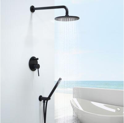 Antique Black Bronze Brass Concealed Installation Rainfall Bathroom Shower Set TS0615C Antique Black Bronze Brass Concealed Installation Rainfall Bathroom Shower Set TS0615C