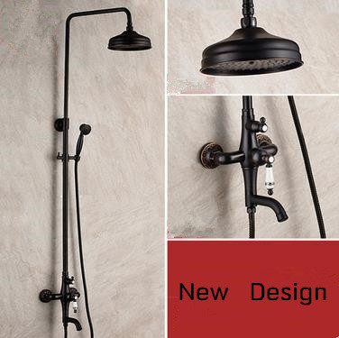 Antique Black Bronze Brass Round Shower Head Rainfall Shower Tap TS655B Antique Black Bronze Brass Round Shower Head Rainfall Shower Tap TS655B