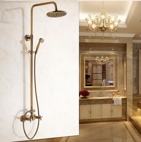 Antique Wall Mount Tub Shower Tap with 8 inch Shower Head + Hand Shower TSA002 Antique Wall Mount Tub Shower Tap with 8 inch Shower Head + Hand Shower TSA002