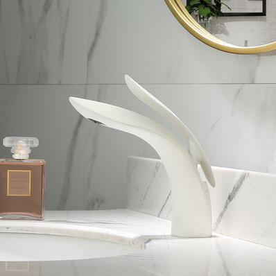 Basin Tap White Printed Art Designed Mixer Bathroom Sink Tap TW0140 Basin Tap White Printed Art Designed Mixer Bathroom Sink Tap TW0140