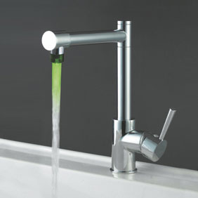 Contemporary Color Changing LED Light Kitchen Tap - T0465F Contemporary Color Changing LED Light Kitchen Tap - T0465F