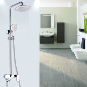 Contemporary Shower Tap with 8 inch Shower Head + Hand Shower - TSC010 Contemporary Shower Tap with 8 inch Shower Head + Hand Shower - TSC010