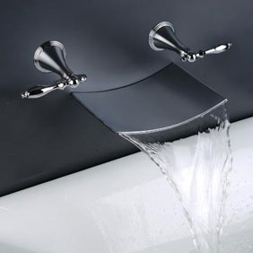 Contemporary Waterfall Bathroom Sink Tap (Wall Mount) T7012A Contemporary Waterfall Bathroom Sink Tap (Wall Mount) T7012A