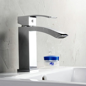 Elegant Solid Brass Bathroom Sink Tap Chrome Finish T0520 Elegant Solid Brass Bathroom Sink Tap Chrome Finish T0520