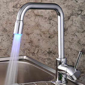 LED Centerset Contemporary Chrome Kitchen Tap T1890F LED Centerset Contemporary Chrome Kitchen Tap T1890F