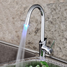 Contemporary Water Power LED Kitchen Sink Tap - T1771F Contemporary Water Power LED Kitchen Sink Tap - T1771F