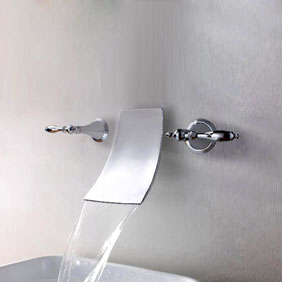 Waterfall Widespread Contemporary Bathtub Tap (Chrome Finish) T7009 Waterfall Widespread Contemporary Bathtub Tap (Chrome Finish) T7009