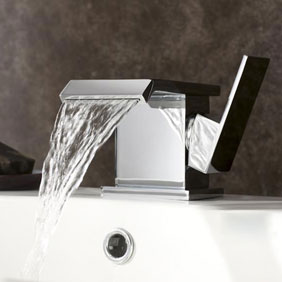 Wide Spout Contemporary Chrome Finish Waterfall Centerset Bathroom Sink Tap T0603 Wide Spout Contemporary Chrome Finish Waterfall Centerset Bathroom Sink Tap T0603